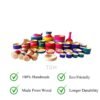 Trustful Traditional Wood Kitchen Set - Chekka Bommalu for Kids Multi Colour Choppu Saman Set 32 Piece