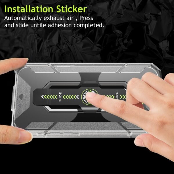 Amozo Easy Fit Tempered Glass Screen Protector Guard for iPhone 16 / iPhone 15 Edge To Edge Coverage (with easy applicator) - Pack of 2