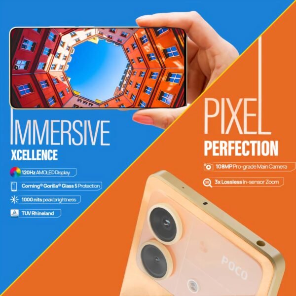 POCO X6 Neo 5G (Horizon Blue, 8GB RAM, 128GB Storage) | Dimensity 6080 Processor | 5000 mAh Battery + 33W Fast Charging | 108MP + 2MP Rear Camera & 16MP Front Camera
