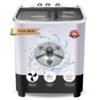 Power Guard 6.5 kg 5 Star Semi-Automatic Top Loading Washing Machine Appliance (2024 Model,PG65WM-Bk-OP, Black, Powerful Motor,Effective Wash Pulsator,1350 RPM & Castors)
