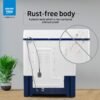 Voltas Beko, A Tata Product 8.5 Kg 5 Star Semi-Automatic Top Loading Washing Machine (2024 Model, WTT85UHA/OK5I0I0W01, Blue, Air Dry & Pulsator wash technology)