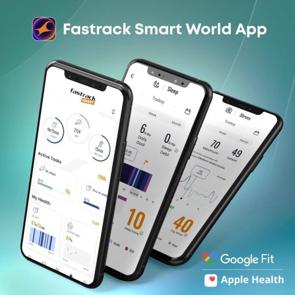 Fastrack Astor FR2 Pro Smartwatch with 1.43” AMOLED Display with 466 * 466 Pixel Resolution|SingleSync BT Calling|AI Voice Assistant|100+ Sports Modes and Watchfaces|Upto 5 Day Battery|IP68