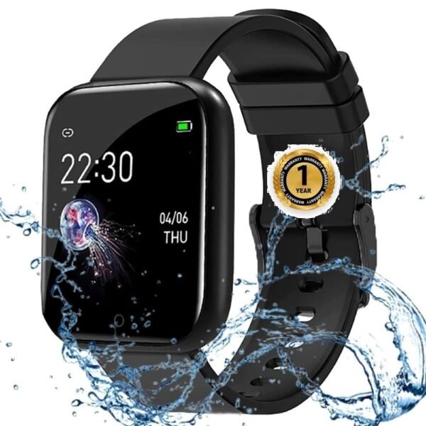 ZEXGA D116 Smart Watch for Kids Men Women Boys Girls Water Proof Touchscreen Smart Watch Bluetooth 1.44 HD Screen Smart Watch with Daily Activity Tracker, Heart Rate Sensor, Sleep Monitor - Black