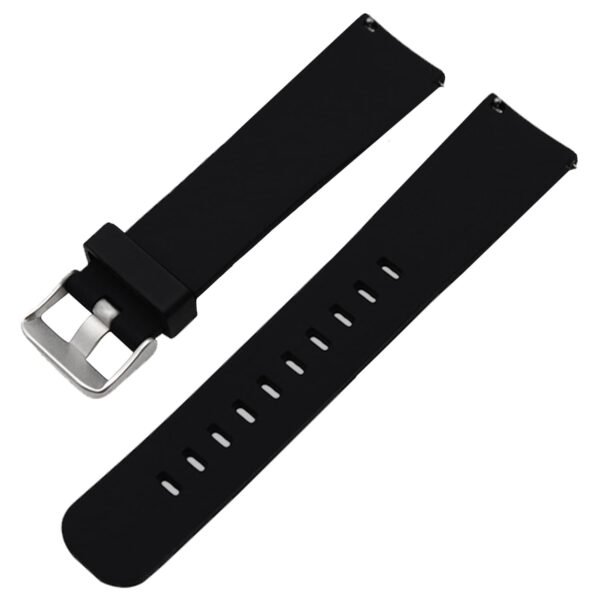 ACM Watch Strap Silicone Belt 22mm compatible with Fire-Boltt Talk 2 Bsw042 Smartwatch Casual Classic Band Black