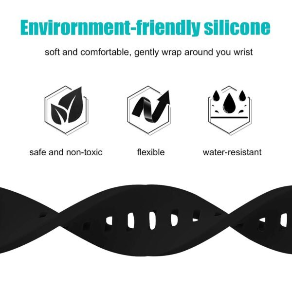 ACM Watch Strap Silicone Belt 22mm compatible with Fire-Boltt Talk 2 Bsw042 Smartwatch Casual Classic Band Black