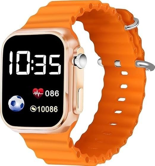 Black Ultra Digital Dial Waterproof Smart Design LED Display Kids Watch for Boys & Girls, Men and Women, Birthday Gift, Rakhi Gift (Age 4-15 Years) Black