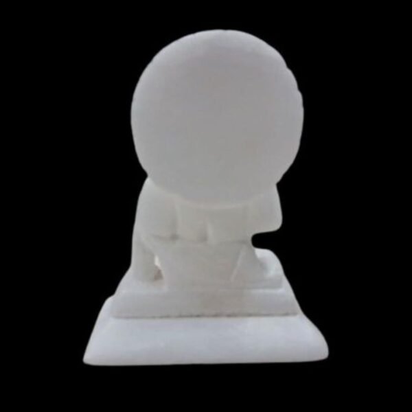 Dk Upraity Handicraft Decorative Das Hanuman Showpiece Italian Marble - 8.5 cm for Gift, Worship, Home Decor Indian Handicraft (Marble, Stone, White)