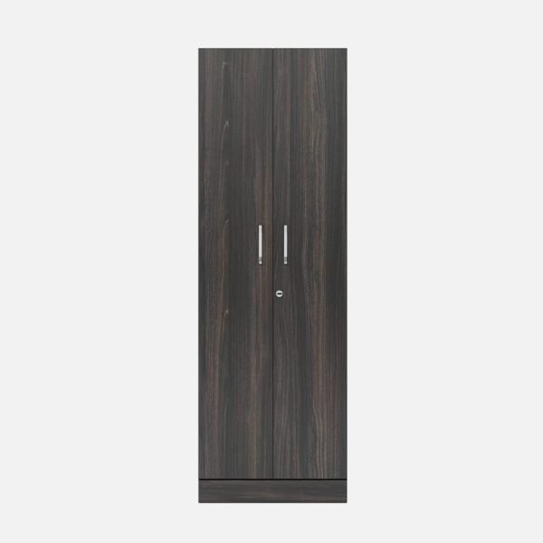Wakefit Wardrobe | 1 Year Warranty | Almirah, Cupboard for Clothes, Wooden Almirah for Clothes, Diwali Gifts, Twill 2 Door Without Mirror, No Drawer & No Hanging Space, 18MM Panels (Dark Brown)