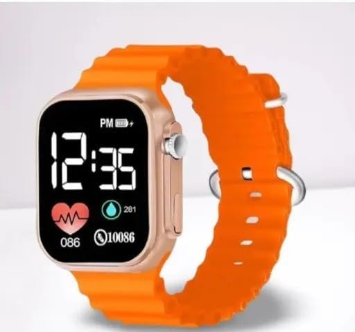 Black Ultra Digital Dial Waterproof Smart Design LED Display Kids Watch for Boys & Girls, Men and Women, Birthday Gift, Rakhi Gift (Age 4-15 Years) Black