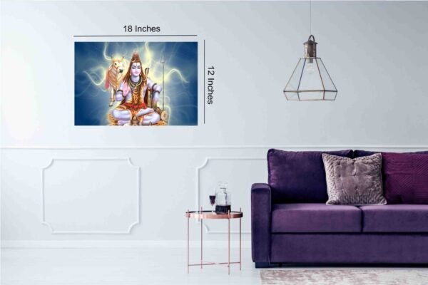 Decorative Wall & Laptop Stickers | Lord Lord Shiv Poster for Worship | Interior Decoration Item