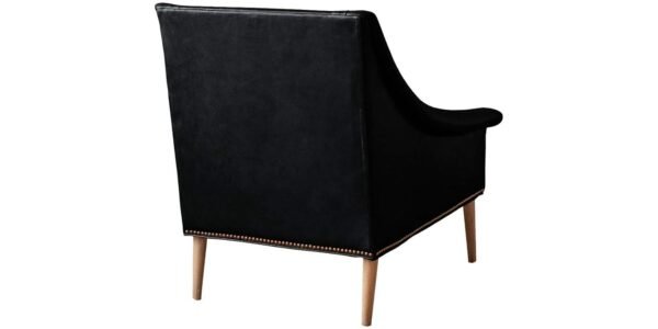 Cornis Leatherette Lounge Chair in Black Colour