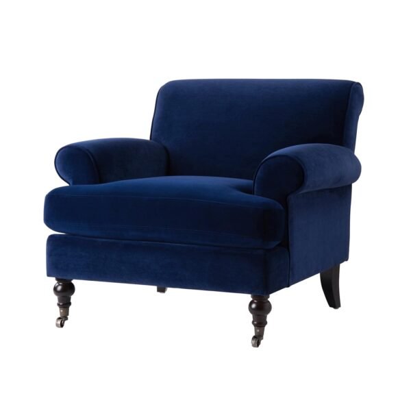 Jennifer Taylor Home Fabric Living Room Chair, Navy Blue
