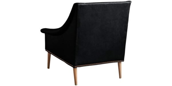 Cornis Leatherette Lounge Chair in Black Colour