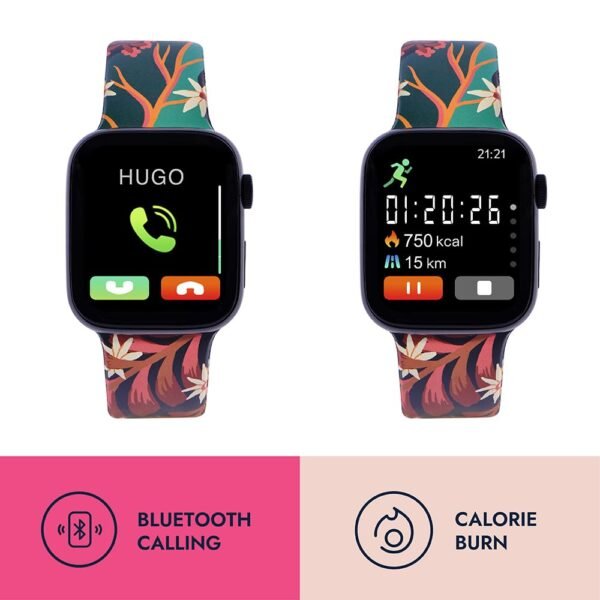 Chumbak Women’s Smartwatch (Rainforest) | Bluetooth | 1.83-Inch HD Display | 24*7 Health Tracking Including Blood Oxygen | HR & BP Monitor|Fitness, Multi-Sport Mode & Sleep Tracking | 100+ Watch Faces