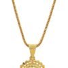 Handicraft Kottage 1gm 22Ct Gold Plated chain with Pandent |latest & Stylish High Gold Plated Celebrity Inspired Gold Chain/Necklace/Jewellery Set/Fashion jewellery for Mens,Womens Girls