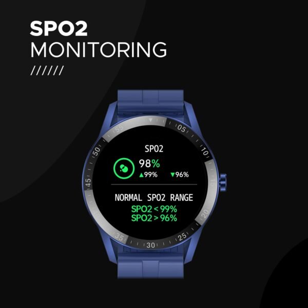 Fire-Boltt India's No 1 Smartwatch Brand Talk 2 Bluetooth Calling Smartwatch with Dual Button, Hands On Voice Assistance, 120 Sports Modes, in Built Mic & Speaker with IP68 Rating (Navy Blue)