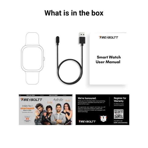 Fire-Boltt Gladiator 1.96" Biggest Display Smart Watch with Bluetooth Calling, Voice Assistant &123 Sports Modes, 8 Unique UI Interactions, SpO2, 24/7 Heart Rate Tracking (Light Gold)