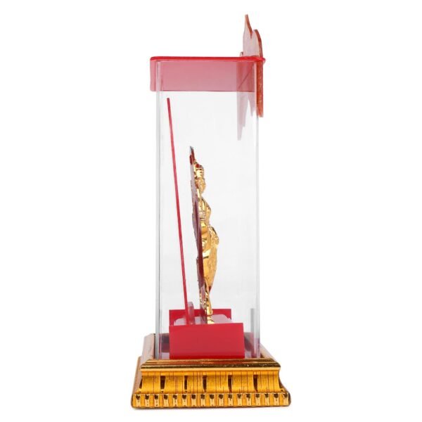 Awesome Craft Durga MATA Murti Acrylic Idol, Murti & Status Gold Polish in Idol Hieght 13Cm for Temple, Home, Office & Gifting (507-Durga Maa)