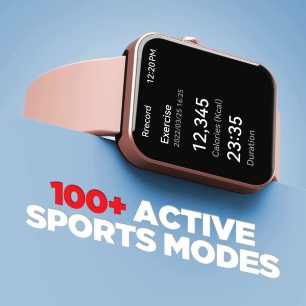 boAt Wave Leap Call Smart Watch w/ 1.83" (4.6 cm) HD Display, Advanced Bluetooth Calling, Coins,Multiple Watch Faces,Multi-Sports Modes, HR & SpO2, Metallic Design,Weather Forecasts(Cherry Blossom)