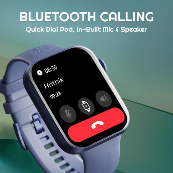 Cultsport Cult.Sport Burn 1.78" Amoled, 368X448 Res, Bt Calling, Crown Control, Voice Assistant, Aod Smartwatch (Dark Blue Strap, Free Size)