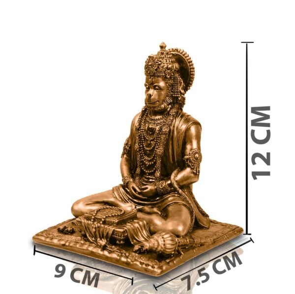 JD FRESH 4.5 inch Bahubali Hanuman Ji Murti for Car Dashboard, Lord Hanuman Idol Statue for Home Decoration and Puja, Made with Resin for Lightweight, Colour Black