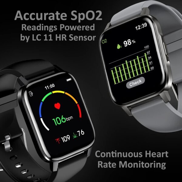 Maxima Max Pro X5 Smartwatch with 1.7” Full-Touch Largest Display & Ultra Brightness of 450 Nits, HRM & SpO2, Up to 15 Day Battery Life, 20+ Sports Mode & Unlimited Customized Watch Faces