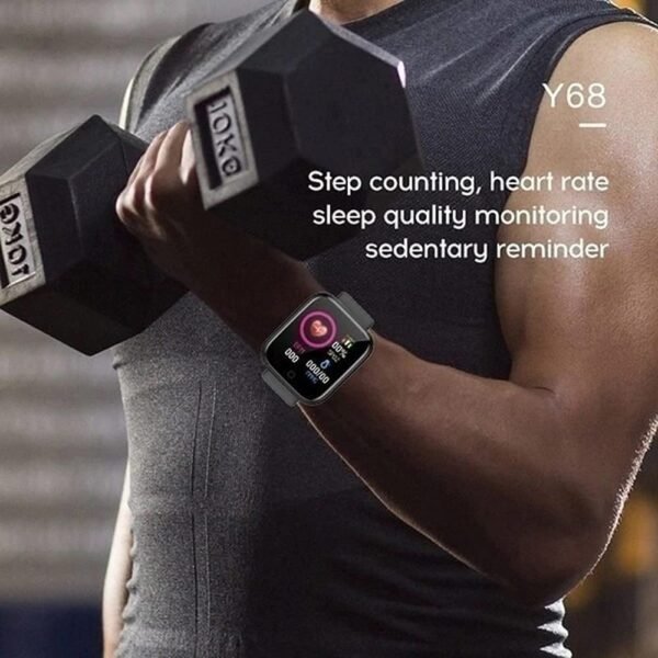 mi New Smart Watch for Men, Kids, Women, Boys, Girls 9-12 Years Old ID116 for Android & iOS Single Touch Interface, Water Resistant, Workout Modes, Quick Charge Sports Smartwatch - Black