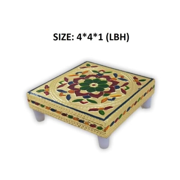 Sulfar Multipurpose Traditional Decorative Design Wooden Chowki/Bajot