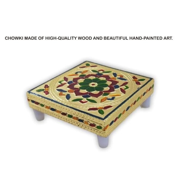 Sulfar Multipurpose Traditional Decorative Design Wooden Chowki/Bajot