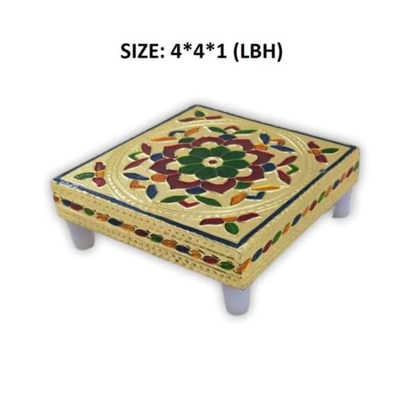 Sulfar Multipurpose Traditional Decorative Design Wooden Chowki/Bajot
