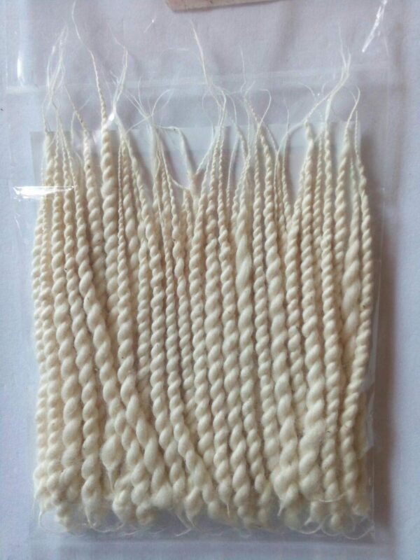 Magic Providers || Hand-Made Long Twisted Pure Cotton Wicks - Pack of 150 Approx || Arti Navratri Special Lambi Diya Jyot Batti | Jot Wick | Deepam Vattulu Pooja Articles | Puja Aarti Rui Batti