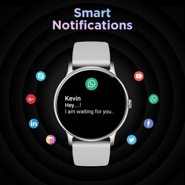 Fire-Boltt Phoenix Smart Watch with Bluetooth Calling 1.3,120+ Sports Modes, 240 * 240 PX High Res with SpO2, Heart Rate Monitoring & IP67 Rating (Silver Grey)