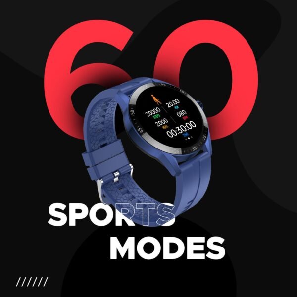 Fire-Boltt India's No 1 Smartwatch Brand Talk 2 Bluetooth Calling Smartwatch with Dual Button, Hands On Voice Assistance, 120 Sports Modes, in Built Mic & Speaker with IP68 Rating (Navy Blue)