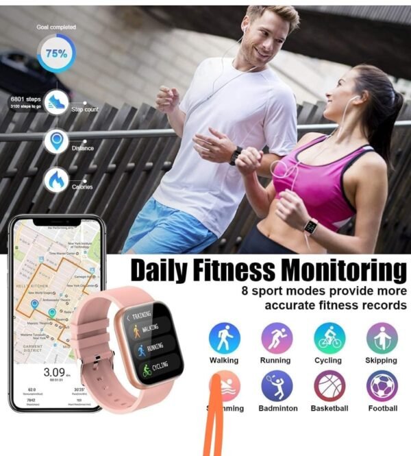 m i Smart Watch for Men Kids Boys Women Girls, Bluetooth Smartwatch Touch Screen Bluetooth Smart Watches for Android iOS Phones Wrist Phone Watch
