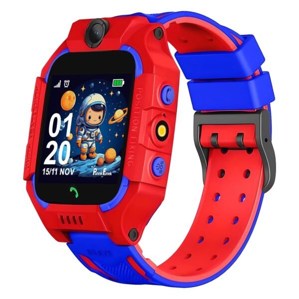 PunnkFunnk Kids Calling Smart Watch for Boys & Girls | 2-Way Voice Calling & Message | Sim Card | Selfie Camera | Parent Control App | Voice Chat | Long Battery Life | LBS Location Tracking (Red)