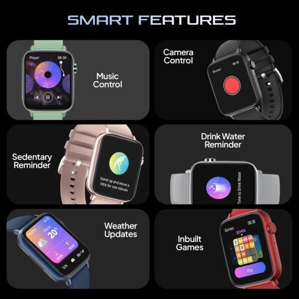 Fire-Boltt Newly Launched Ninja Fit Pro Smartwatch Bluetooth Calling Full Touch 2.0 & 120+ Sports Modes with IP68, Multi UI Screen, Over 100 Cloud Based Watch Faces, Built in Games (Green)