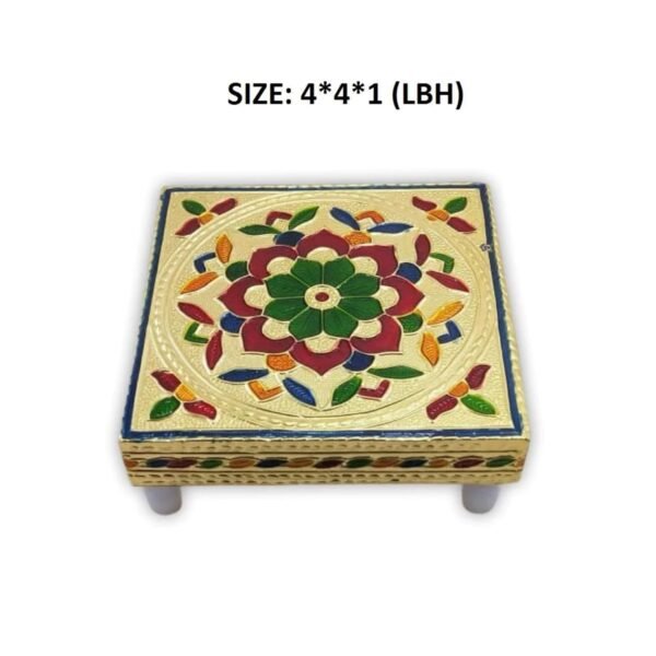 Sulfar Multipurpose Traditional Decorative Design Wooden Chowki/Bajot