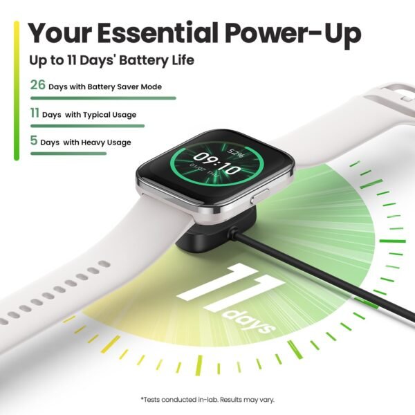 Amazfit Bip 5 Unity 46mm Smartwatch, Bluetooth Phone Calling, 120+ Sports Modes, 11-Day Battery, Watch Face, 24 Hour Health Monitoring, 1.91" High-Resolution Display, Android/iOS (Charcoal)