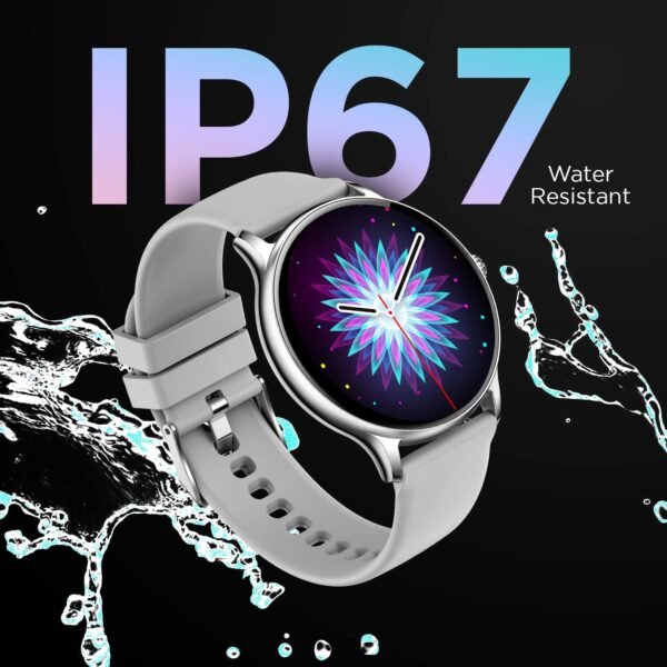 Fire-Boltt Phoenix Smart Watch with Bluetooth Calling 1.3,120+ Sports Modes, 240 * 240 PX High Res with SpO2, Heart Rate Monitoring & IP67 Rating (Silver Grey)