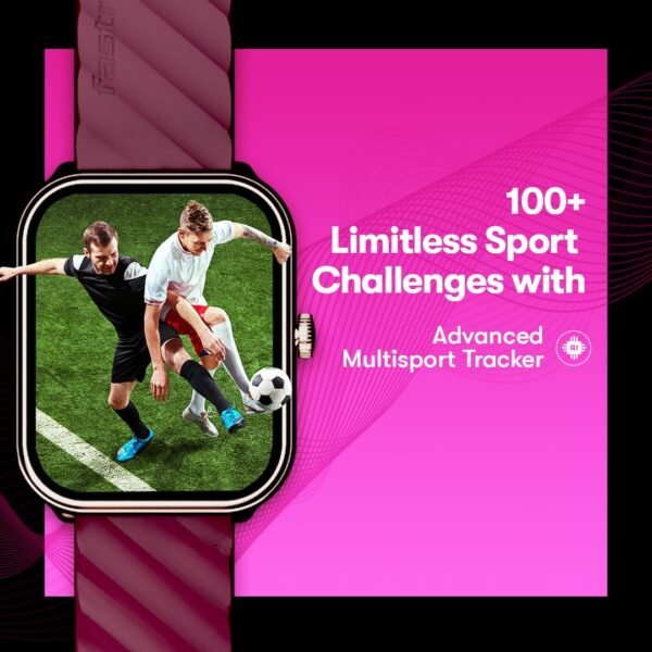 Fastrack Limitless X|Large 1.91" Hd Display|700 Nits Brightness|Singlesync Bt Calling|Advanced Chipset|100+ Sports Modes & Watchfaces|Auto Stress Monitor|24X7 Hrm| Ip68 Smartwatch, Black