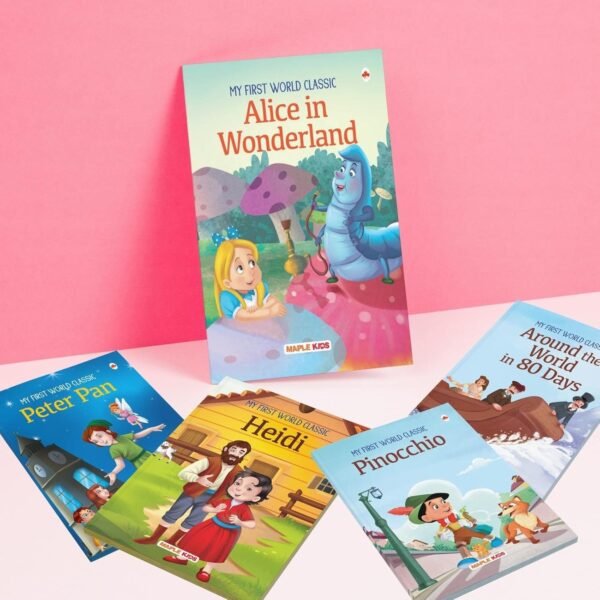 Story Books for Kids - World Classic (Abridged) (Set of 10 Books) (Illustrated) - Moral Stories - Bedtime Children Story Book - Read Aloud to Infants, Toddlers - Alice in Wonderland, …, Heidi, Jungle Book, Robinson Crusoe