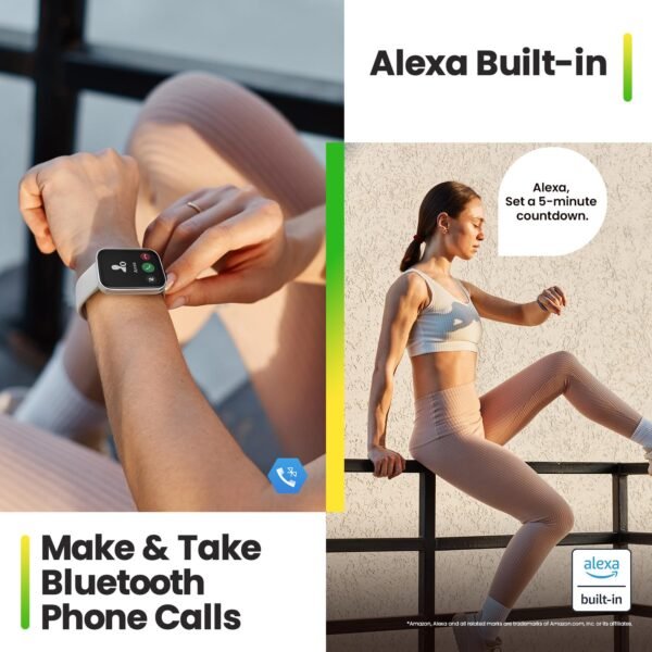 Amazfit Bip 5 Unity 46mm Smartwatch, Bluetooth Phone Calling, 120+ Sports Modes, 11-Day Battery, Watch Face, 24 Hour Health Monitoring, 1.91" High-Resolution Display, Android/iOS (Charcoal)