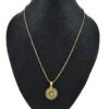 Handicraft Kottage 1gm 22Ct Gold Plated chain with Pandent |latest & Stylish High Gold Plated Celebrity Inspired Gold Chain/Necklace/Jewellery Set/Fashion jewellery for Mens,Womens Girls