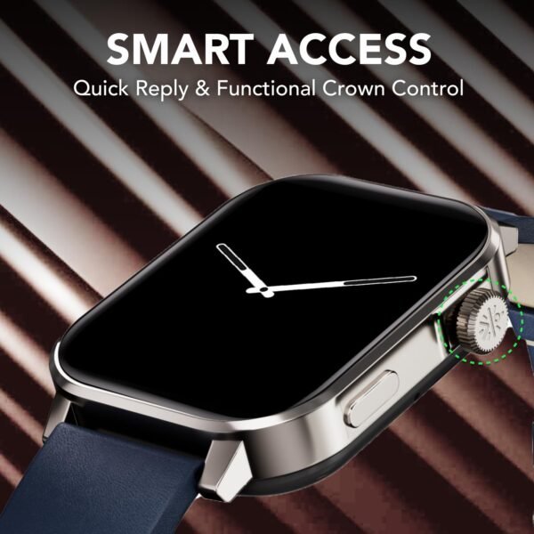 Cultsport Ace X 1.96" AMOLED Smartwatch, Premium Metallic Build Smartwatch for Men, Always On Display, Bluetooth Calling, Live Cricket Score, Health Tracking, Functional Crown