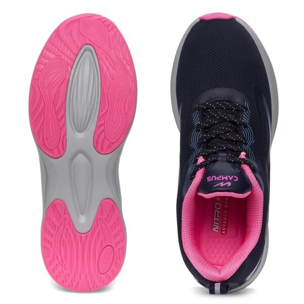 Campus Siren Running, Walking, lace-Up Workout, and Jogging Women's Shoes | Women's Sports Shoes with Breathable Mesh Upper, Lightweight Nitrofly Insole, and Anti-Slip Outsole