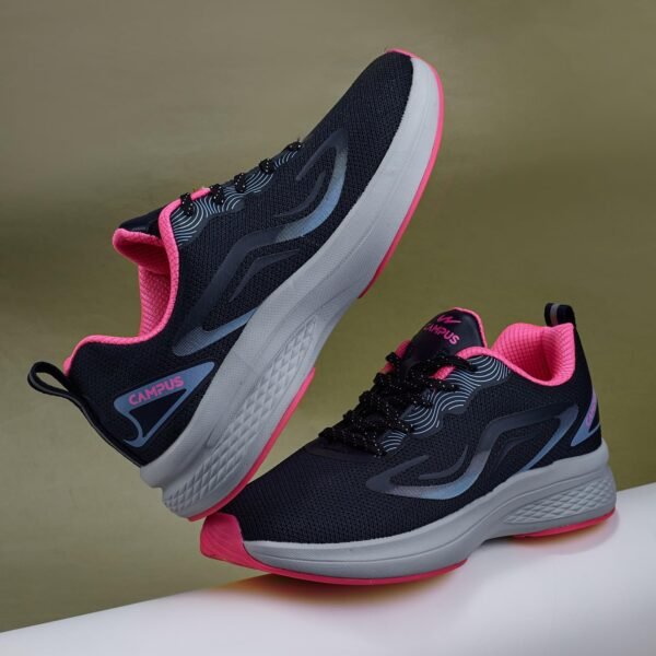 Campus Siren Running, Walking, lace-Up Workout, and Jogging Women's Shoes | Women's Sports Shoes with Breathable Mesh Upper, Lightweight Nitrofly Insole, and Anti-Slip Outsole