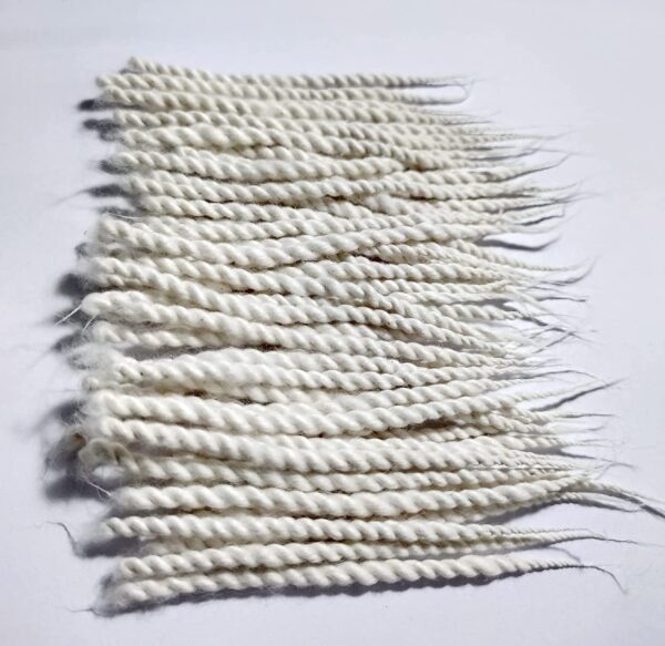 Magic Providers || Hand-Made Long Twisted Pure Cotton Wicks - Pack of 150 Approx || Arti Navratri Special Lambi Diya Jyot Batti | Jot Wick | Deepam Vattulu Pooja Articles | Puja Aarti Rui Batti