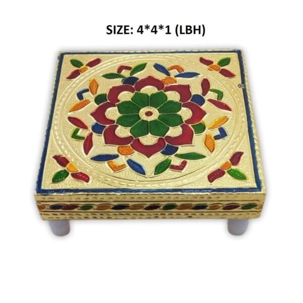 Sulfar Multipurpose Traditional Decorative Design Wooden Chowki/Bajot
