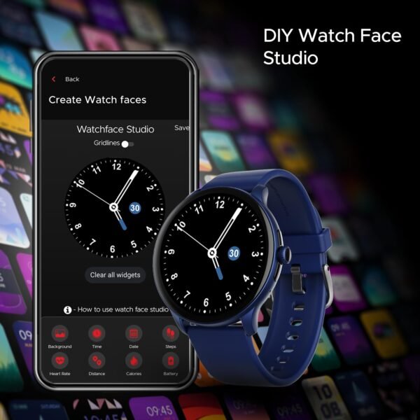 boAt Lunar Call Pro Smart Watch w/ 1.39 AMOLED Display, BT Calling,DIY Watch Face Studio, Coins, SensAI(Cricket Analysis),Apollo 3 Blue Plus Processor,Ambient Light Sensor(Deep Blue)