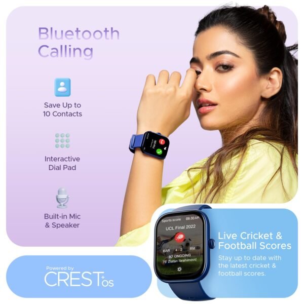 boAt Wave Sigma w/ 2.01" (5.1 cm) HD Display,Bluetooth Calling, Coins, DIY Watch Face Studio, 700+ Active Modes, HR&SpO2 Monitoring,Energy and Sleep Scores,IP67, Smart Watch for Men & Women(Cool Blue)